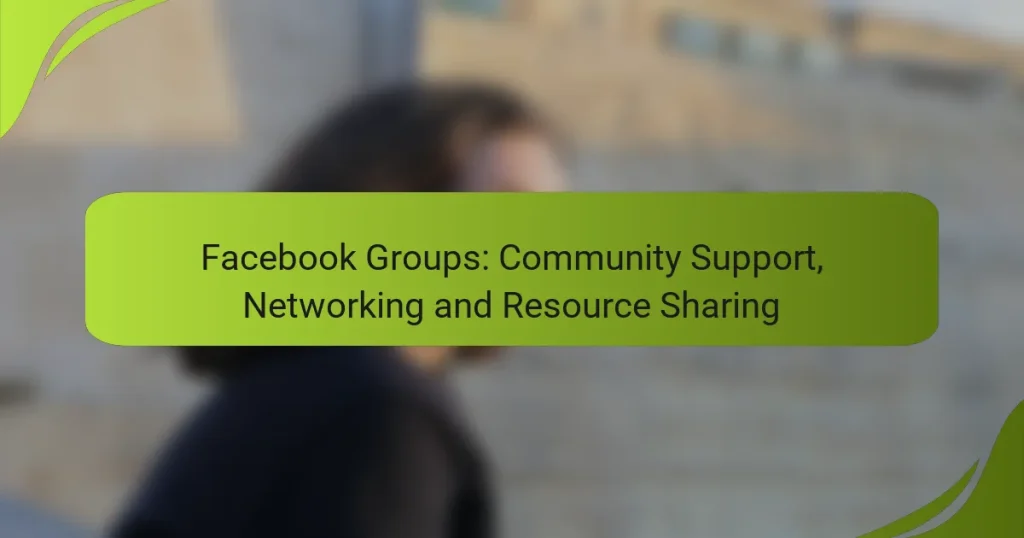 Facebook Groups: Community Support, Networking and Resource Sharing